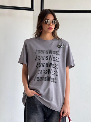 חולצת אמור חולצה אפור טיאגו