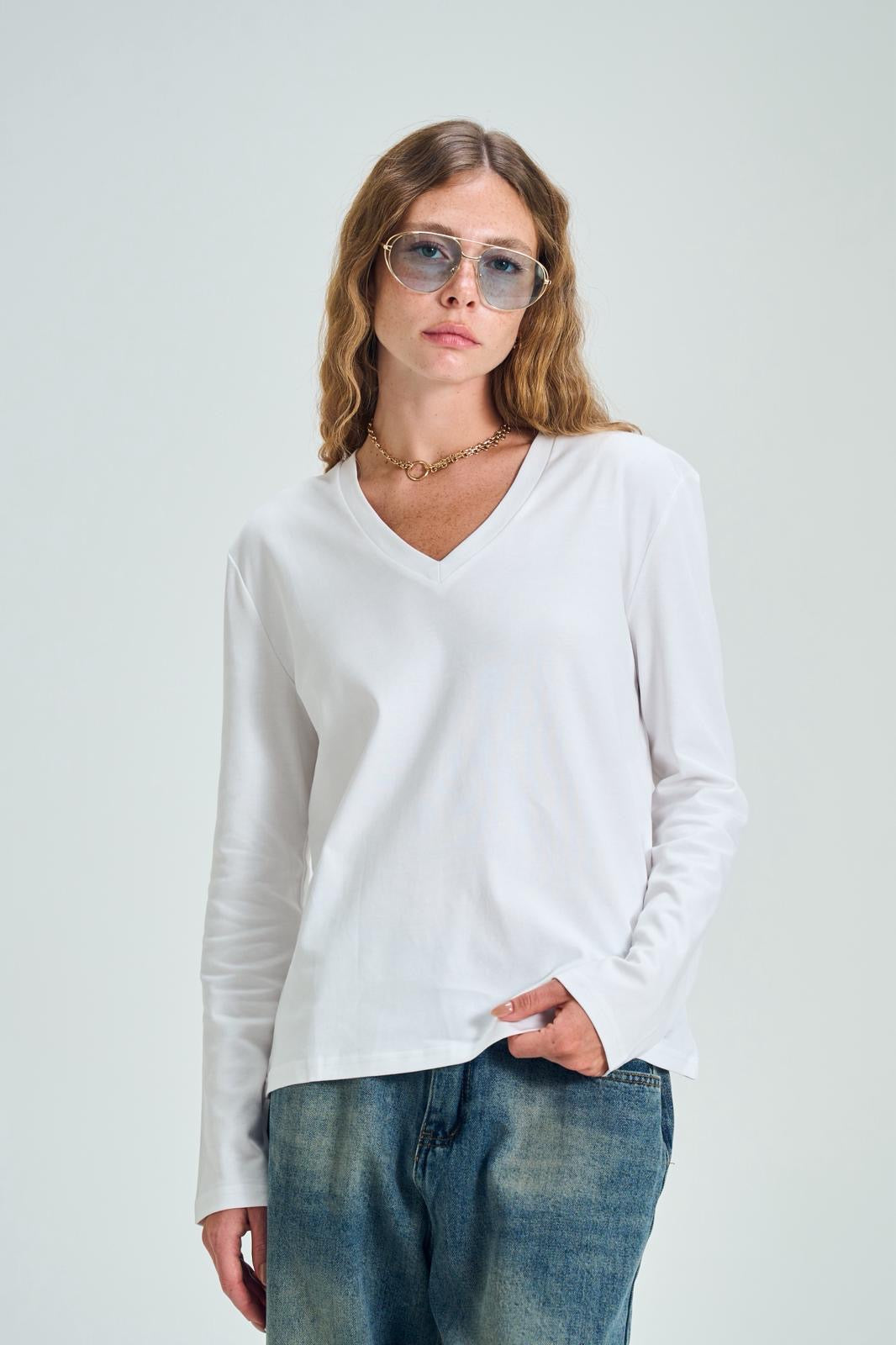 חולצת אורי חולצה לבן טיאגו