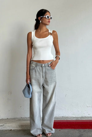 מכנס ג׳ינס לואי אפור בהיר ג׳ינס טיאגו