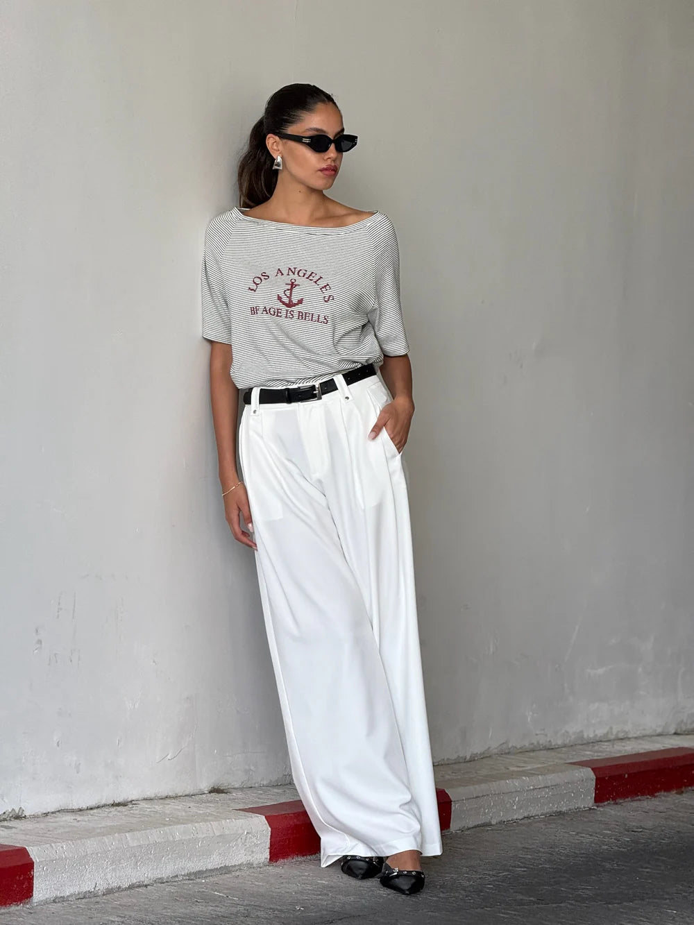 מכנס טום מכנס לבן טיאגו